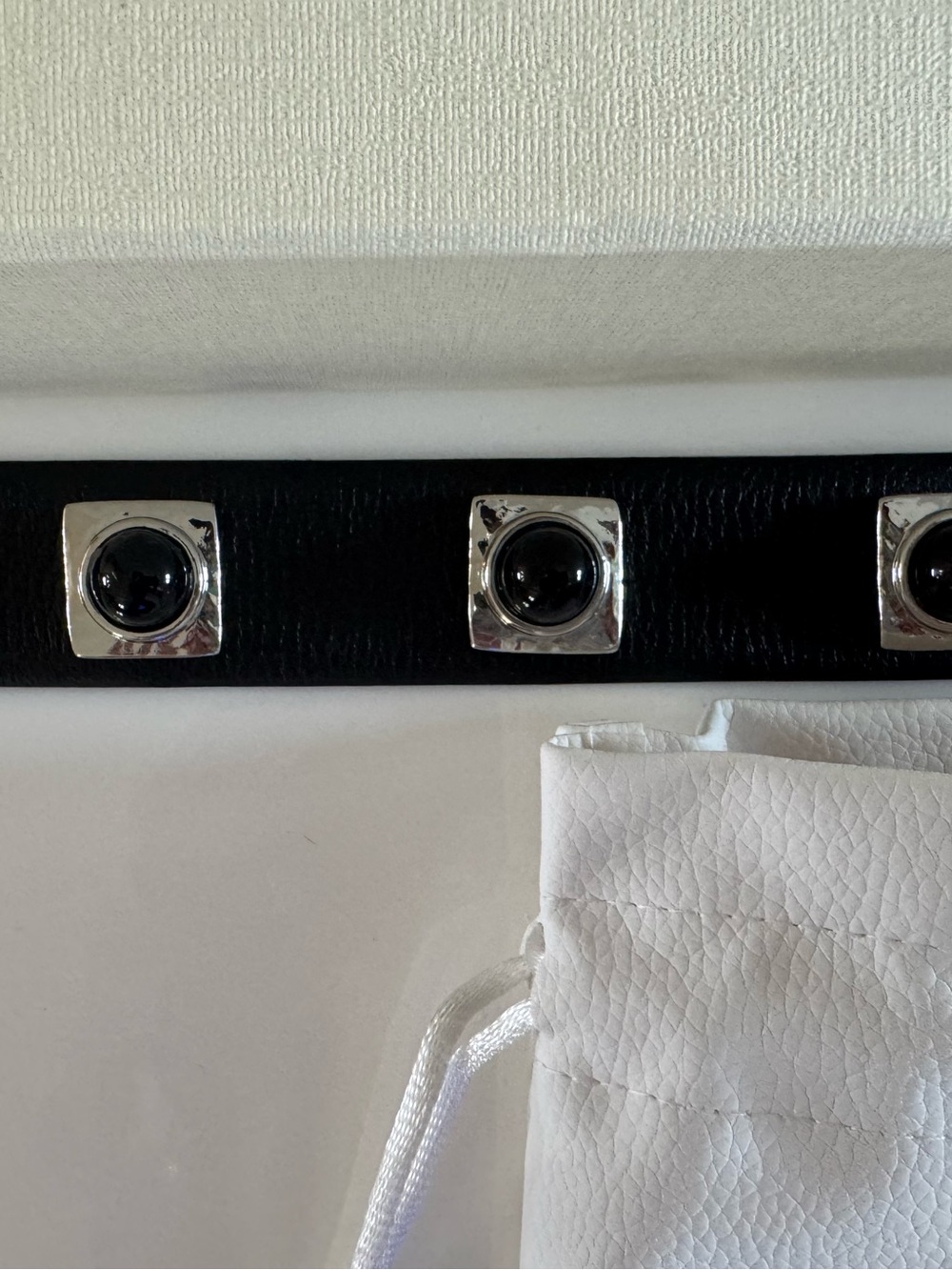 The AUREUM N0.2 Collective Studded Black Belt with a Silver-Tone Buckle Size XXS - Picture 5 of 11